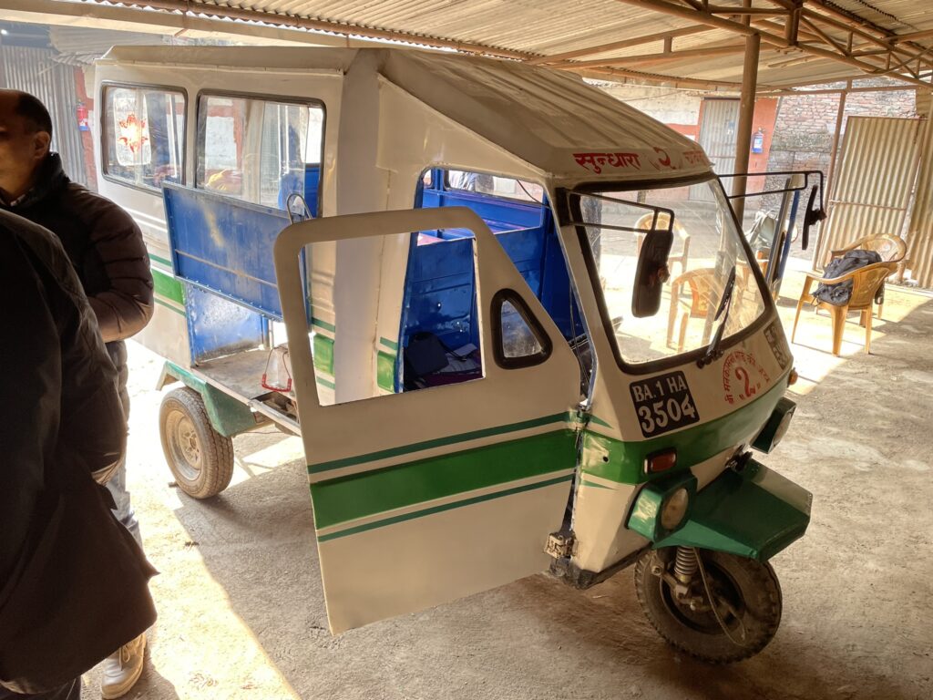 Electric Safa Tempo in Nepal assessed for use with the modular battery system